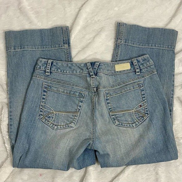 Tommy Hilfiger Wide Leg Capri Jeans Women's Size 8 High-Rise Light Wash Denim - Picture 4 of 11